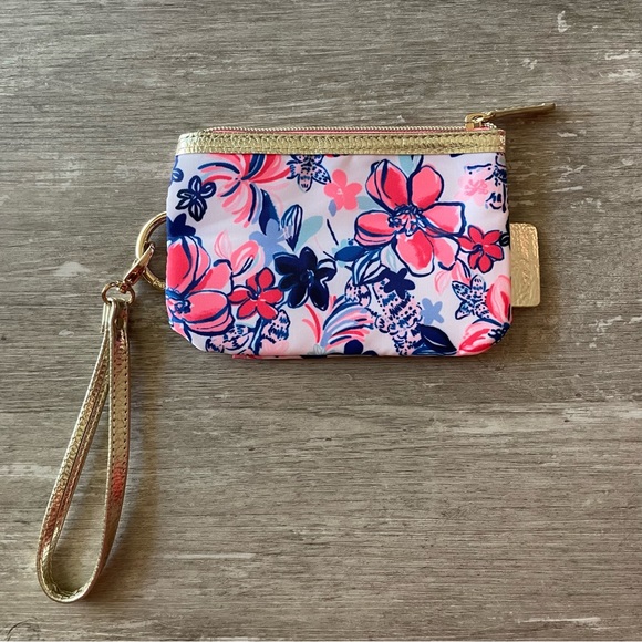 Lilly Pulitzer Printed Zip Top Wallet in Resort White Party Like A Lobstar - Picture 4 of 11